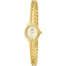 Caravelle By Bulova Women Gold Tone Stainless Steel Band And Case Watch45l92