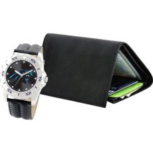 Carolina Panthers Men's Wallet & Watch Gift Set