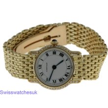 Cartier 18k Gold Ladies Diamond Watch Shipped From London,uk, Contact Us