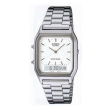 Casio Aq230a-7d Digital Analog Dual Time Metal Watch