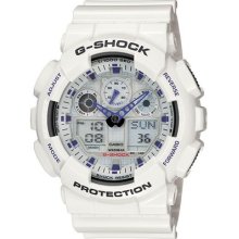 Casio Gshock White Ga100a-7a X-large 200m