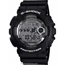 Casio Mens Limited XL Super Illuminator G-Shock Blackout GD100BW-1