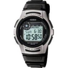 Casio Men's W213-1AVCF Basic Black and Silver Digital
