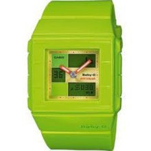 Casio Women's BGA200-3E Green Resin Quartz Watch with Green Dial