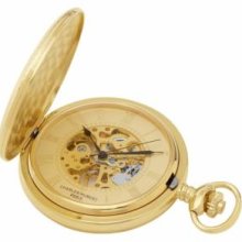 Charles-Hubert- Paris 3861-G Gold-Plated Mechanical Pocket Watch - Gold