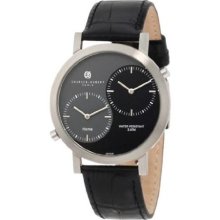 Charles-Hubert, Paris Mens Stainless Steel Case Dual Time Quartz ...