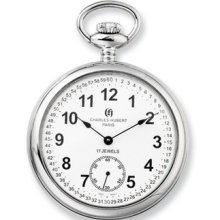 Charles Hubert Stainless Steel Open Face Pocket Watch Xwa2743