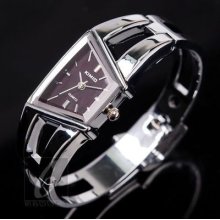 Charm Silver Bracelet Bangle Lady Women Girl Quartz Wrist Watch Gift
