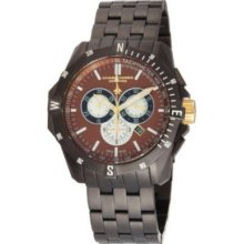 Chase-durer Men's 850.4cgm Crossfire Gunmetal Ion-plated Stainless Steel Watch