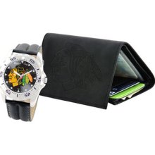 Chicago Blackhawks Watch And Wallet Set
