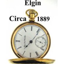 Circa 1889 Elgin National Watch Co. Lever Set Size 16 All Info In Listing