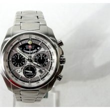 Citizen Eco-drive Perpetual Chrono Atomic Watch Stainless Steel Silver Av0054a
