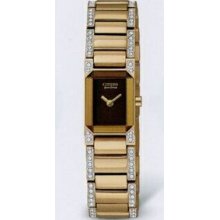 Citizen Eco Drive Rose Gold Silhouette Crystal Watch