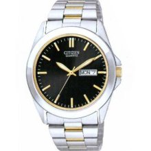 Citizen Quartz Bf0584-56e Mens 2 Tone Day/date Steel Watch In Stock