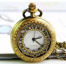 Classic Design Antique Pocket Watch Chain Men Women Vintage Hollow F