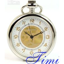 Classic Mens Antique Arabic Number Quartz Pocket Watch