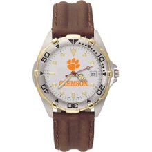 Clemson Tigers Mens All Star Leather Watch