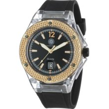 Constantin Durmont Men's Quartz Watch Cd-Gleg-Qz-Rbbk-Pcrg-Bk With Rubber Strap