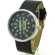 Cool Men Quartz Wristwatch Unique Turntable Dial Q0803