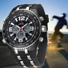 Cool Mens Boys Gearwheel Stainless Steel Case Waterproof Sport Stop Watch 108