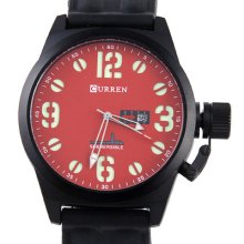 Curre Men's Premium Stylish Quartz Watch With Calendar With Rubber Strap