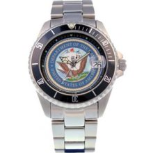 Del Mar 50443 Mens Navy Military Watches - Stainless Steel