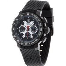 Detomaso Men's Quartz Watch With Black Dial Analogue Display And Black Silicone Strap Dt1017-A