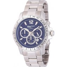 Dilligaf Ds1103-306 Mens Steel Chrono Blue Dial Watch Â£119