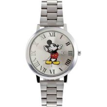 Disney Ingersoll Classic Time Mickey Mouse Watch 26130 Stainless Steel Band