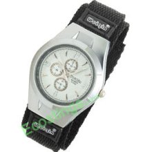 Dual Nylon Band Dial Sports Men's Quartz Wrist Watch