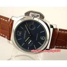 E1008,parnis 44mm Men Blue Dial Luxury Automatic Watch