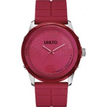 E11539G1 UNLTD by Marc Ecko The Fuse Red Plastic Watch