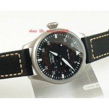 E842ï¼Œparnis 47mm Sandblast Case Power Reserve Black Dial Automatic Mens Watch