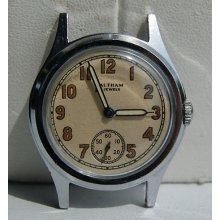 Early Vintage Mens Waltham Military Wristwatch U.s. Movement