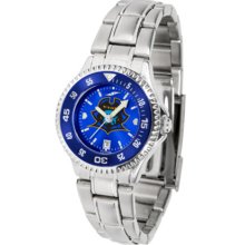 East Tennessee State Buccaneers Competitor AnoChrome Ladies Watch with Steel Band and Colored Bezel