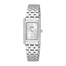 EK112055A -- Citizen Women's Silver Tone Stainless Steel Quartz Watch EK1120-55A EK1120-55A