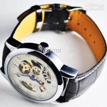 Elegent Automatic Mechanical Skeleton Mens Watch 80s