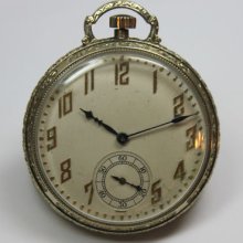 Elgin 14k Gold Filled Case Pocket Watch 12 Size
