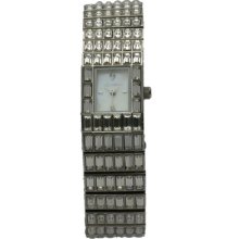 Elgin Eg518 Women's Stainless Steel Austrian Crystals Mother Of Pearl Dial Watch