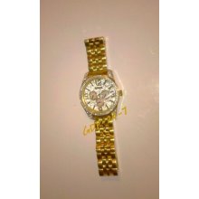 Elgin Fg1036 Gold Tone Austrian Crystals Watch