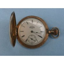 Elgin Gold Hunting Case Fine & Rare Pocket Watch Rare