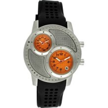 Equipe Octane Men's Watch with Silver Case and Orange Dial