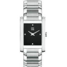 ESQ 07301299 Stainless Steel Venture Black Dial Diamonds Men's Watch