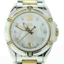 Esq Ladies Torrent 07101308 Two-tone Stainless Diamond Mother Pearl Watch