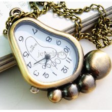 Evxlhb (6) Fashion Retro Jewelry Lovely Feet Pocket Watch With Chain