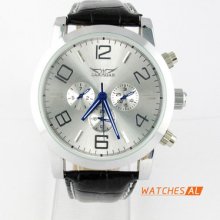 Fashion Business Men's 6 Hands Day/date/24hr Automatic Mechanical Wrist Watch