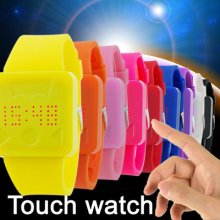 Fashion Classic Sports Led Digital Date Touch Men Wrist Watch Silicone Women