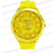 Fashion Design Boys & Girls Quartz Yellow Silicone Exquisive Wrist Watch M422y