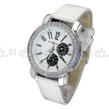 Fashion Dial Round Face Young Unisex Crystal Jelly Quartz Wrist Watch Watches