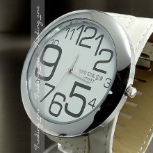 Fashion Elegant Quartz Hours Analog Leather Men Women Lady Wrist Watch Ah055